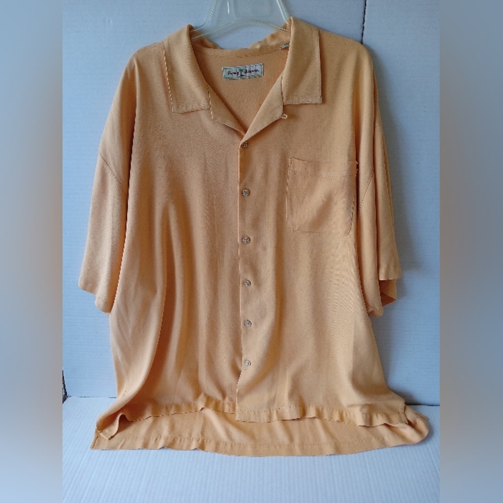 Tommy Bahama men's shirt XXL yellow 100% silk